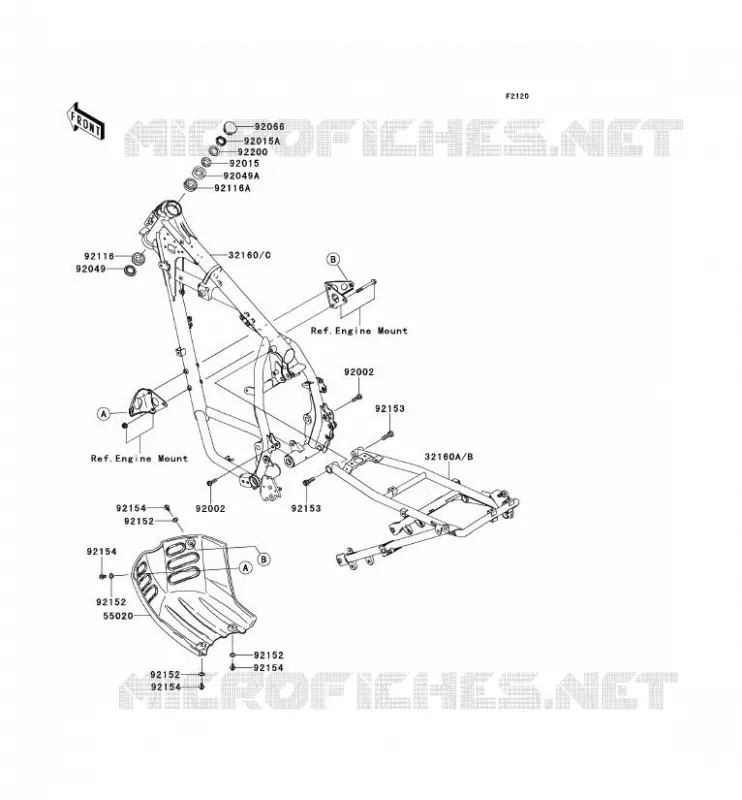 CH&Acirc;SSIS Kawasaki MOTOS 650 2014 KLR650  KL650EES