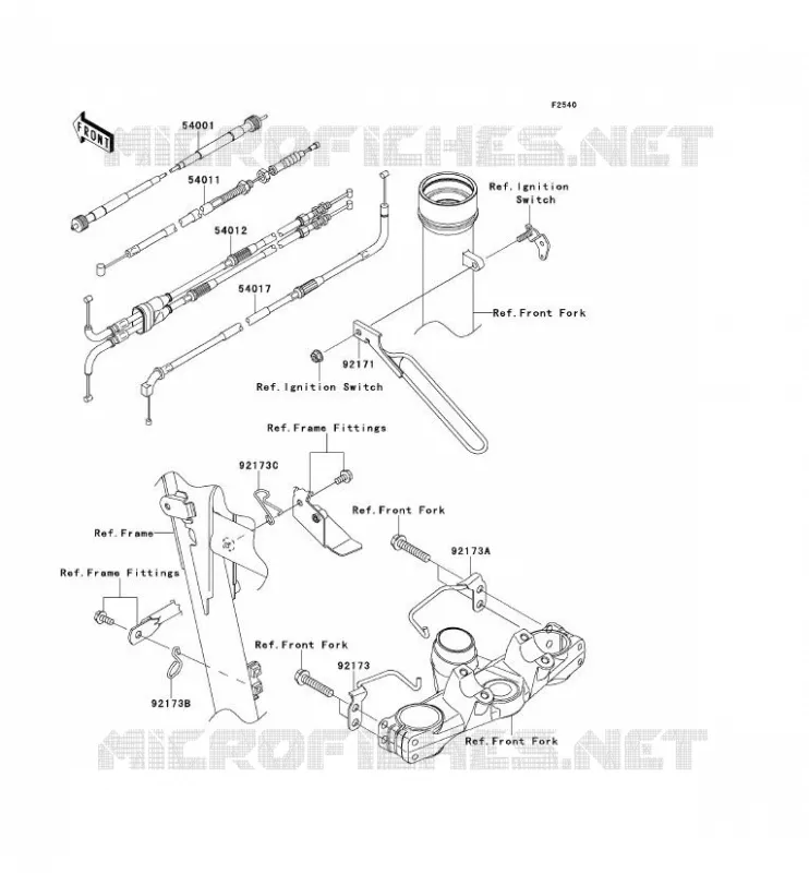 CABLES Kawasaki MOTOS 650 2014 KLR650  KL650EES