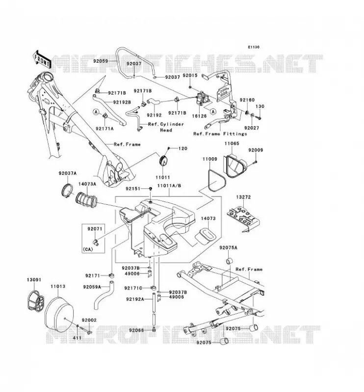 FILTRE A AIR Kawasaki MOTOS 650 2014 KLR650  KL650EES