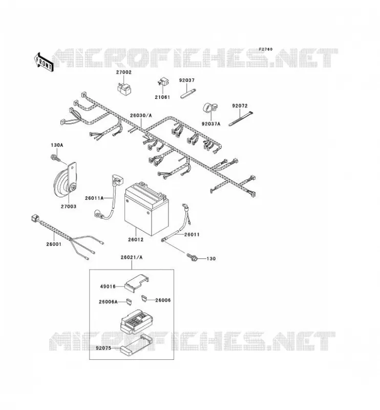 CHASSIS EQUIPMENT ELECTRIQUE Kawasaki MOTOS 250 2000 KLE250  KLE250-A5