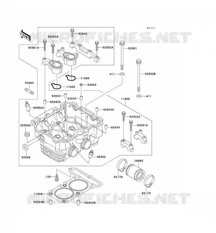 CULASSE Kawasaki MOTOS 250 2000 KLE250  KLE250-A5