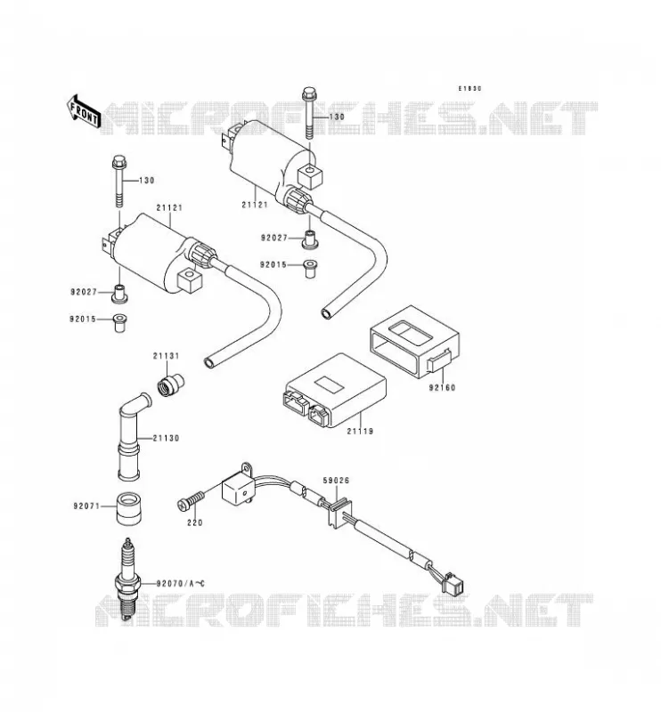 SYSTEME D&acute;ALLUMAGE Kawasaki MOTOS 500 2000 KLE500  KLE500-A10