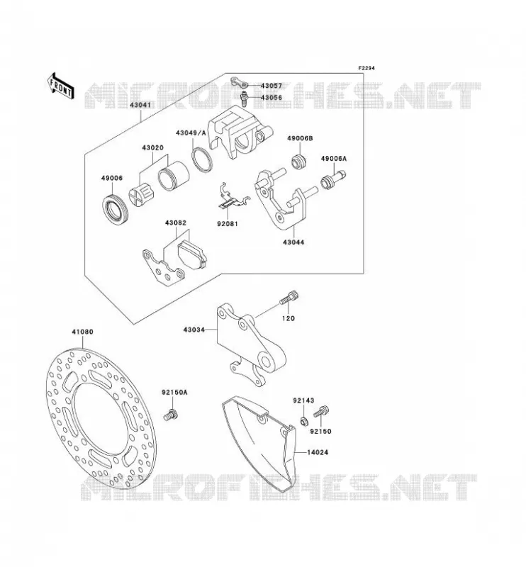 FREIN ARRIERE Kawasaki MOTOS 500 2001 KLE500  KLE500-A11