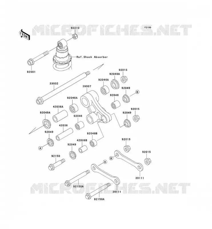 SUSPENSION Kawasaki MOTOS 500 2003 KLE500  KLE500-A13