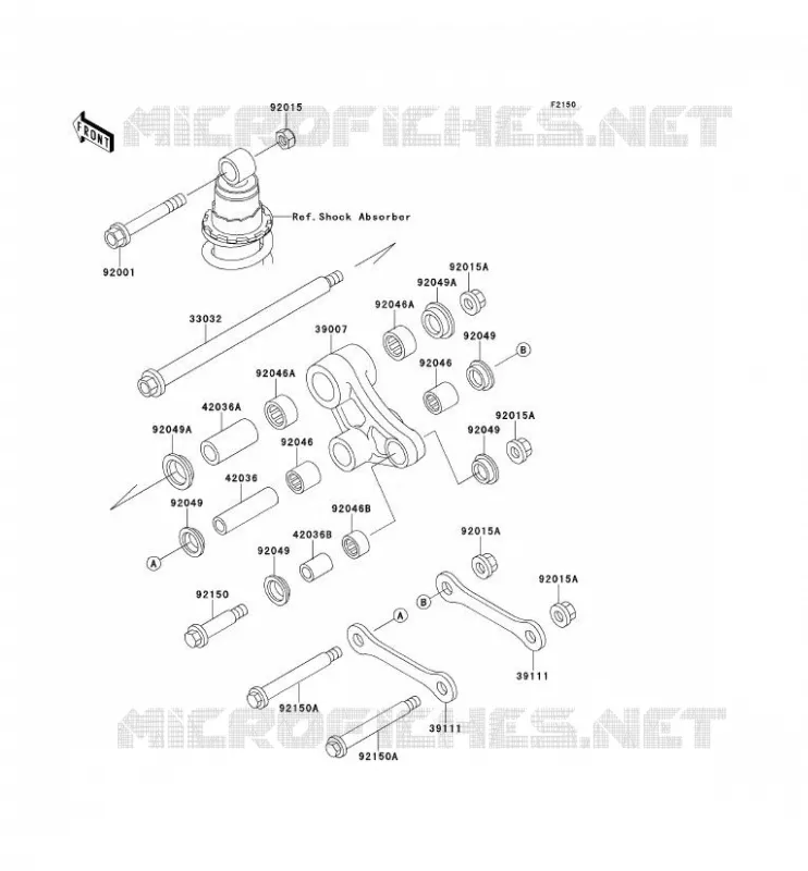 SUSPENSION Kawasaki MOTOS 500 1992 KLE500  KLE500-A2