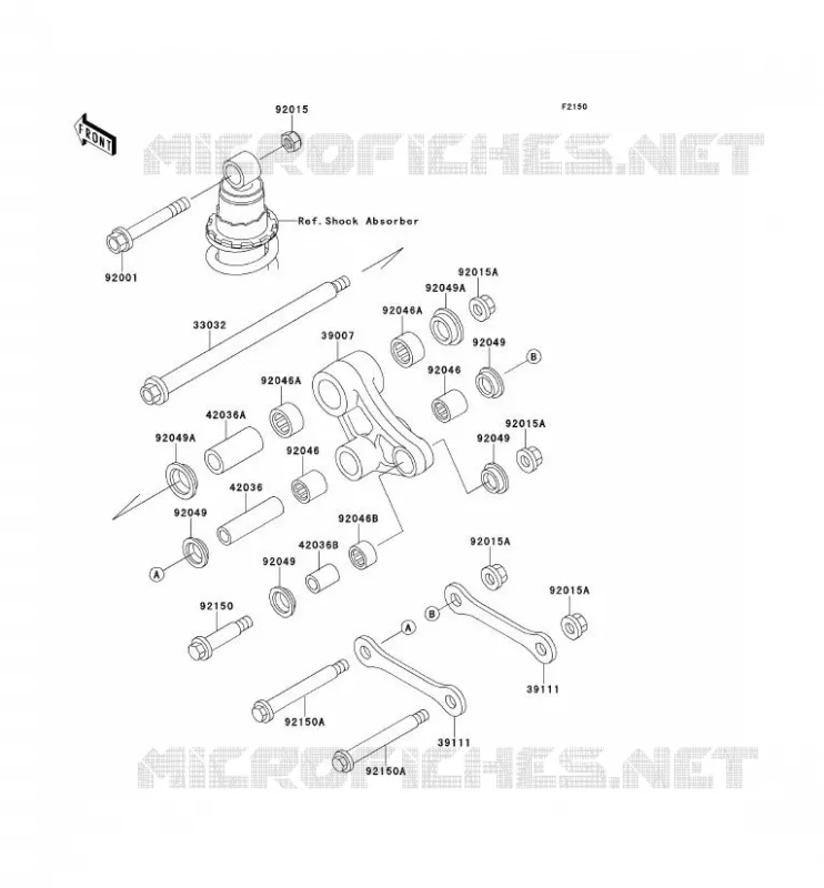 SUSPENSION Kawasaki MOTOS 500 1992 KLE500  KLE500-A2