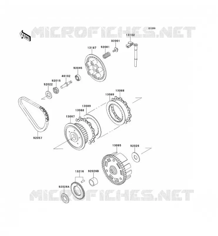 EMBRAYAGE Kawasaki MOTOS 500 1993 KLE500  KLE500-A3