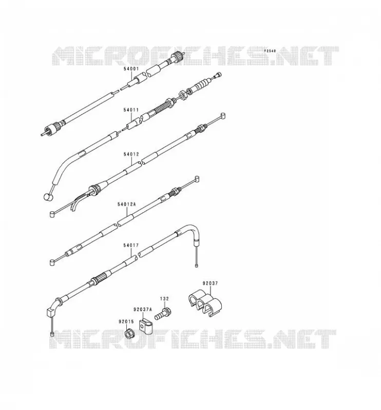 CABLES Kawasaki MOTOS 500 1995 KLE500  KLE500-A5