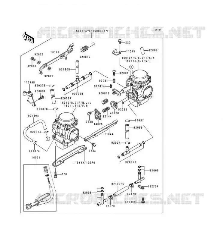 CARBURATEUR Kawasaki MOTOS 500 1995 KLE500  KLE500-A5