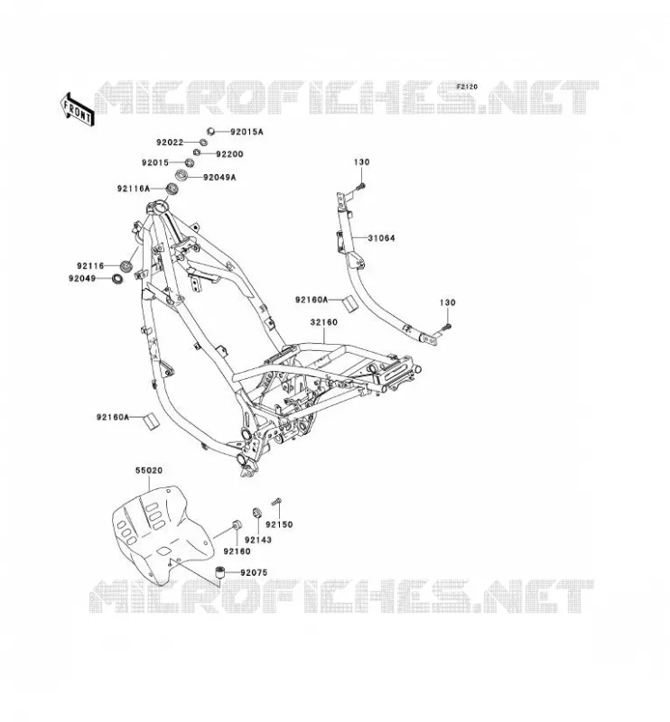 CH&Acirc;SSIS Kawasaki MOTOS 500 2005 KLE500  KLE500-B1P
