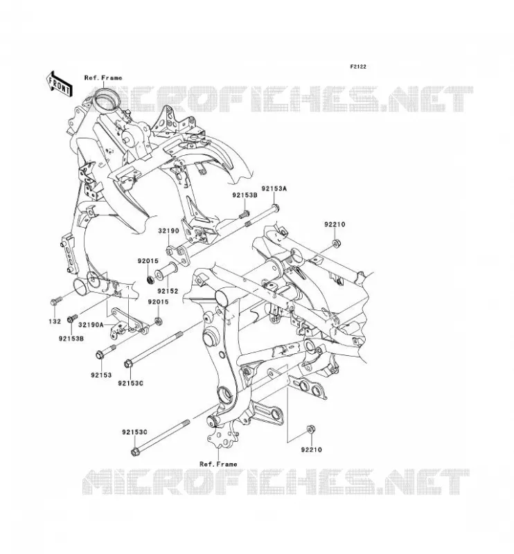 SUPPORT MOTEUR Kawasaki MOTOS 650 2007 VERSYS 650  KLE650A7F