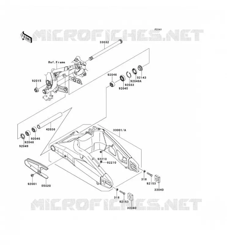 BRAS OSCILLANT Kawasaki MOTOS 650 2008 VERSYS 650  KLE650A8F