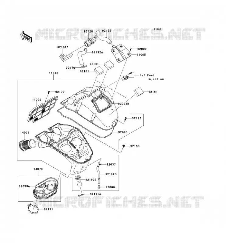 FILTRE A AIR Kawasaki MOTOS 650 2008 VERSYS 650  KLE650A8F