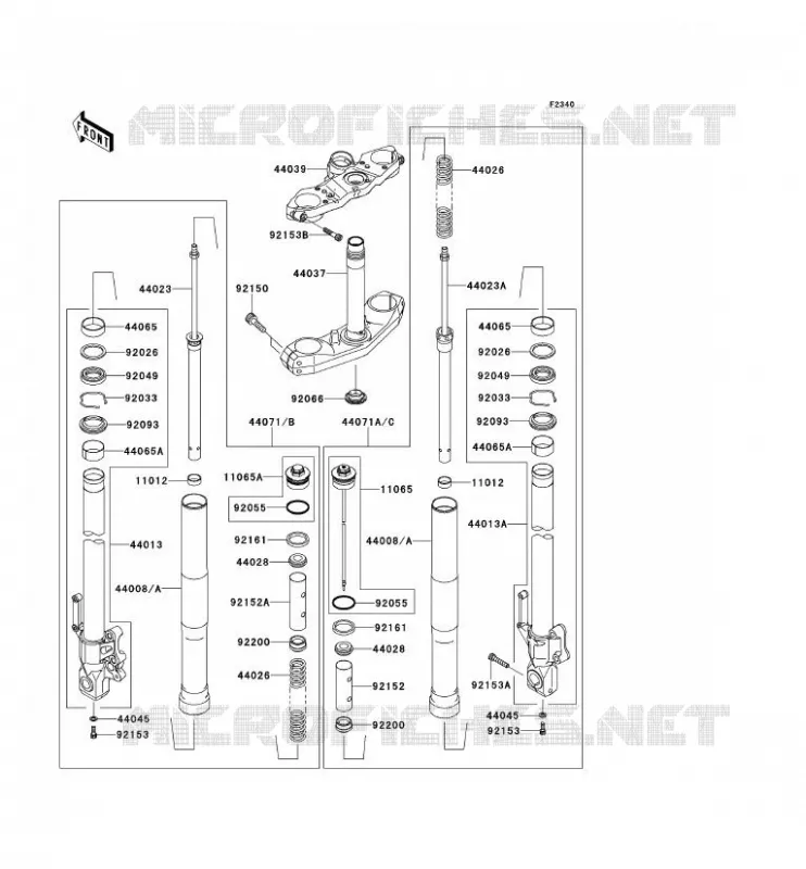 FOURCHE Kawasaki MOTOS 650 2008 VERSYS 650  KLE650A8F