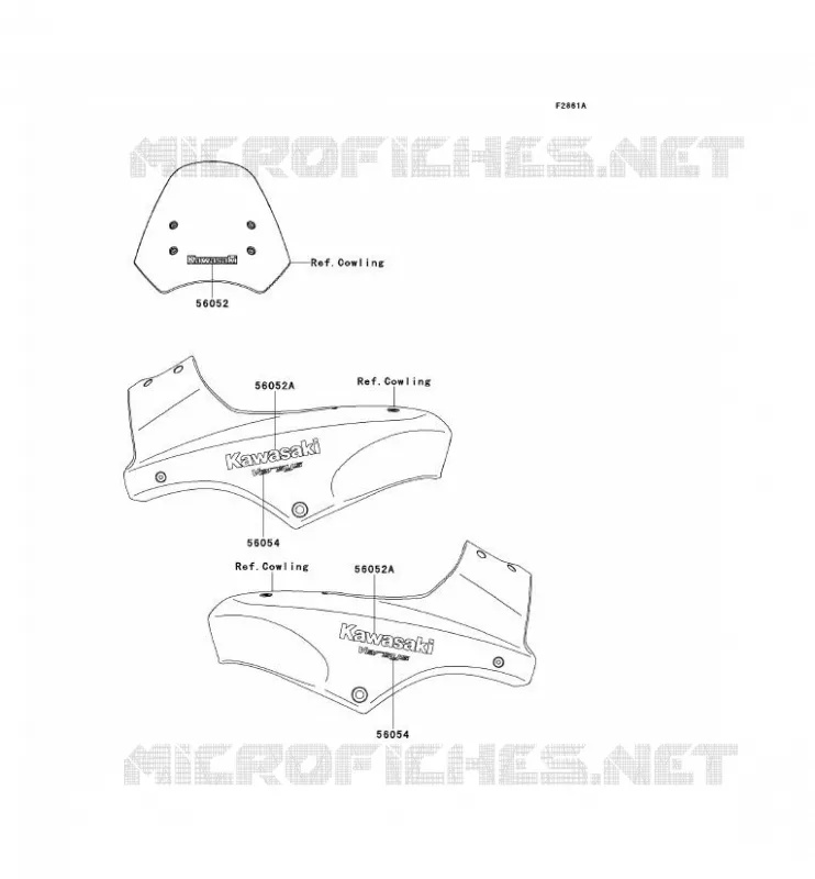 STICKER(BLEU) Kawasaki MOTOS 650 2008 VERSYS 650  KLE650A8F