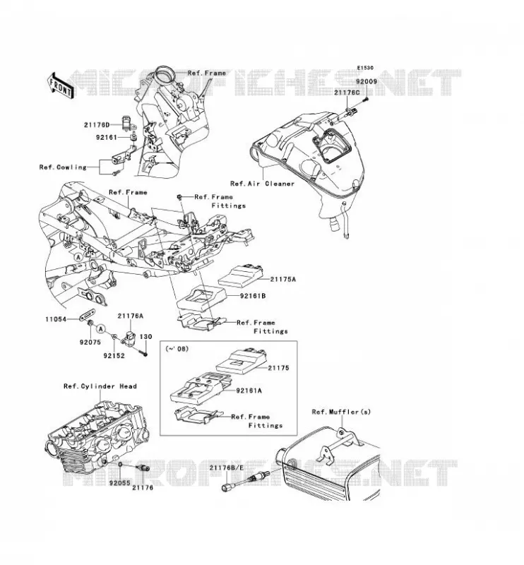 INJECTION CARBURANT Kawasaki MOTOS 650 2009 VERSYS 650  KLE650A9F