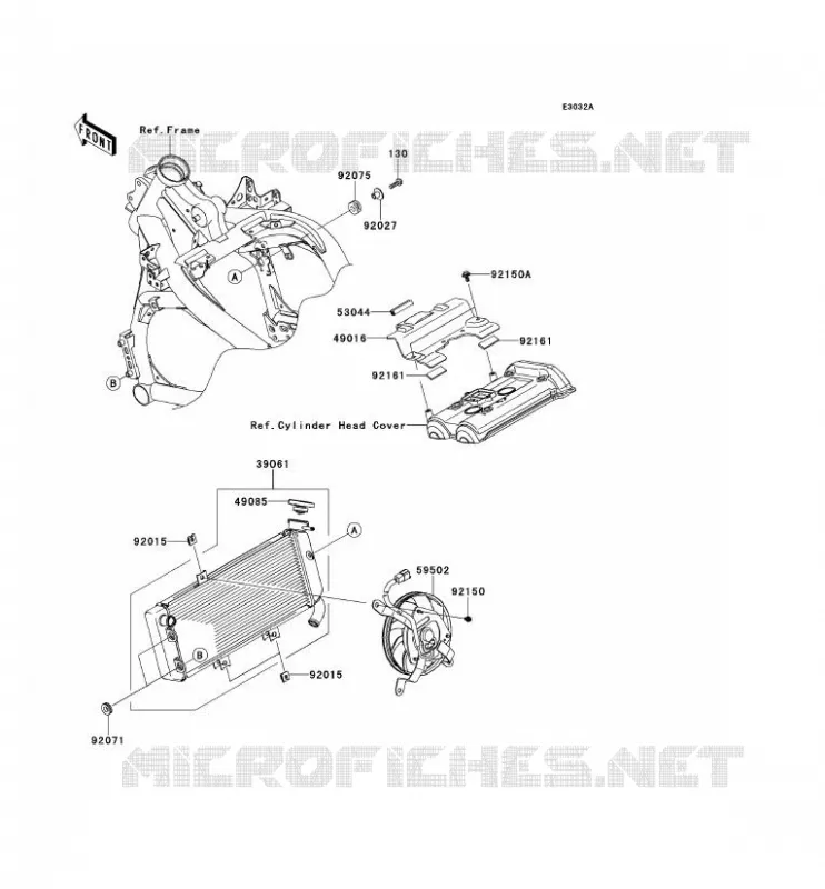 RADIATEUR Kawasaki MOTOS 650 2009 VERSYS 650  KLE650A9F