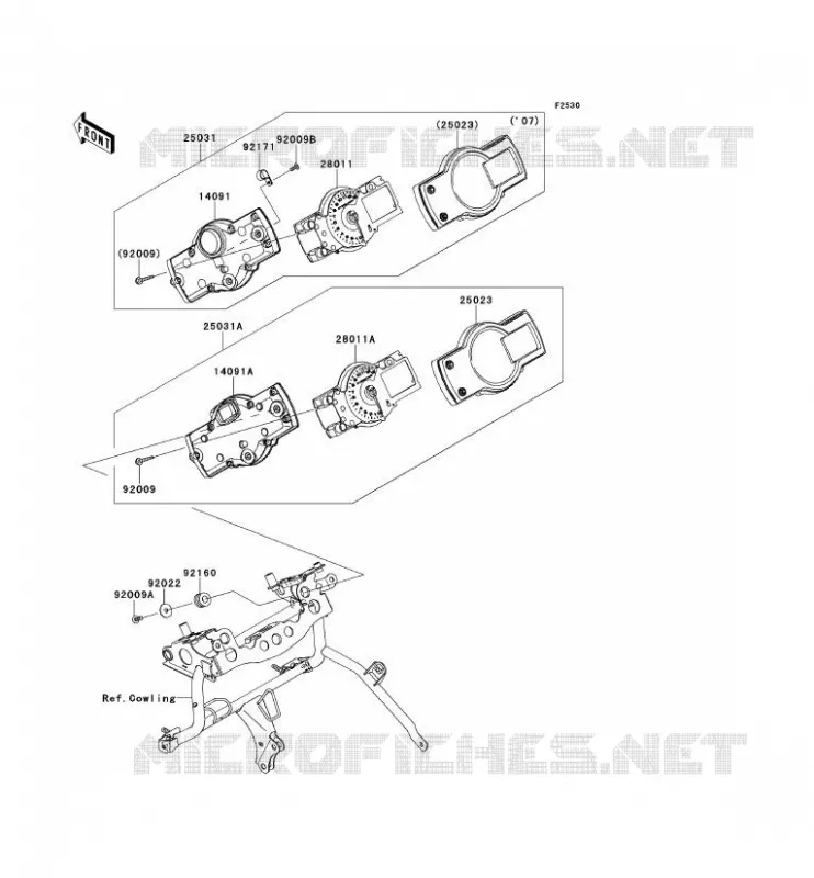 COMPTEURS Kawasaki MOTOS 650 2009 VERSYS 650  KLE650A9F