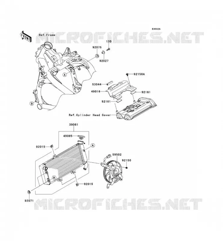 RADIATEUR Kawasaki MOTOS 650 2009 VERSYS 650  KLE650A9F