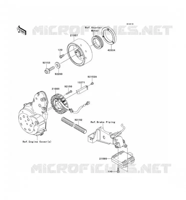 G&Eacute;N&Eacute;RATEUR Kawasaki MOTOS 650 2007 VERSYS 650  KLE650B7F