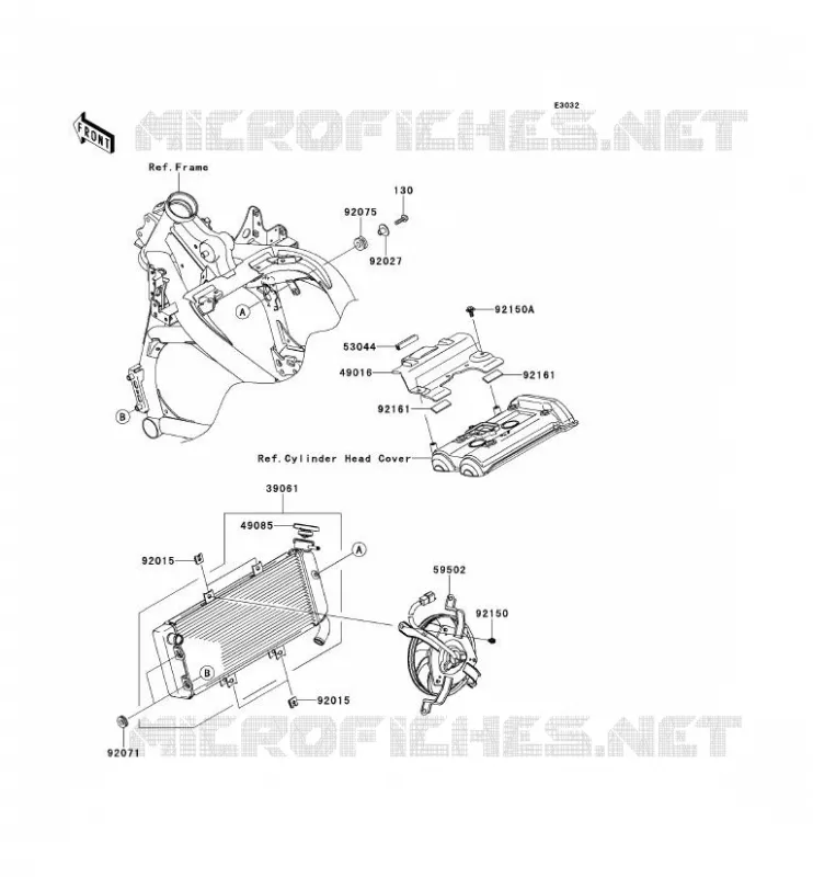 RADIATEUR Kawasaki MOTOS 650 2007 VERSYS 650  KLE650B7F