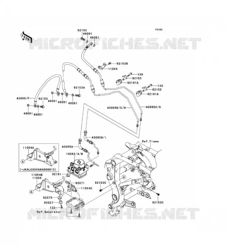 DURITE DE FREIN Kawasaki MOTOS 650 2008 VERSYS 650  KLE650B8F