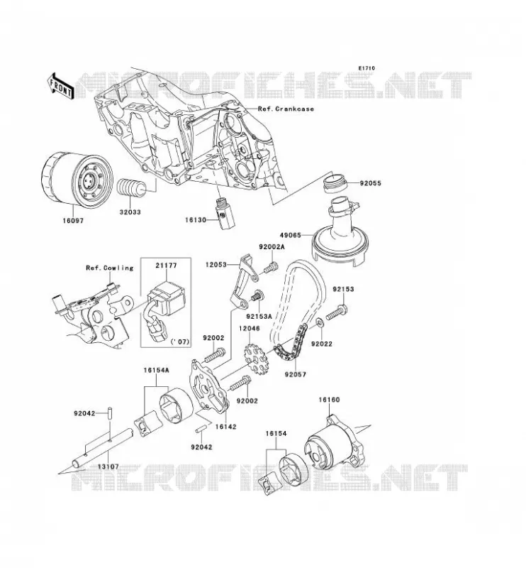 POMPE A HUILE Kawasaki MOTOS 650 2009 VERSYS 650  KLE650B9F