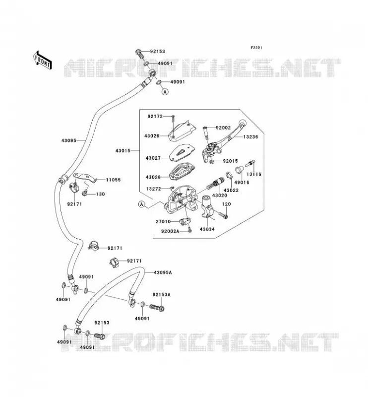 MAITRE CYLINDRE AV Kawasaki MOTOS 650 2010 VERSYS 650  KLE650CAF