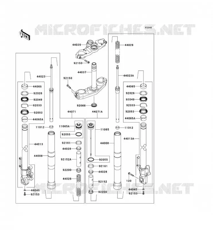 FOURCHE Kawasaki MOTOS 650 2010 VERSYS 650  KLE650CAF