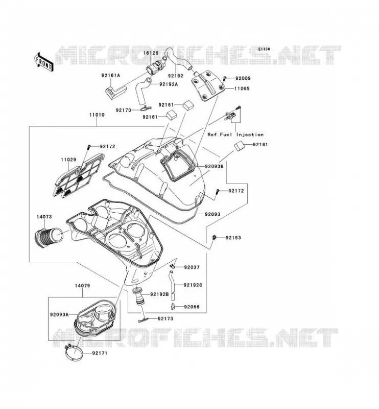 FILTRE A AIR Kawasaki MOTOS 650 2011 VERSYS 650  KLE650CBF