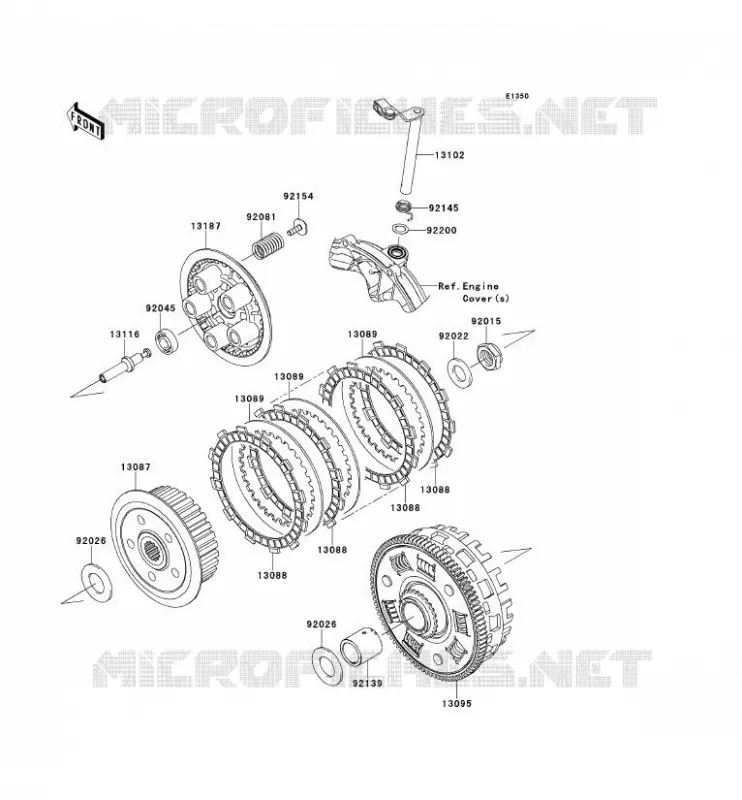 EMBRAYAGE Kawasaki MOTOS 650 2011 VERSYS 650  KLE650CBF