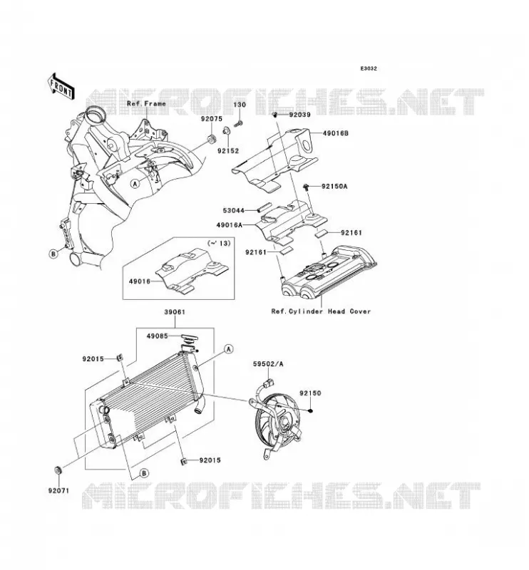 RADIATEUR Kawasaki MOTOS 650 2011 VERSYS 650  KLE650CBF