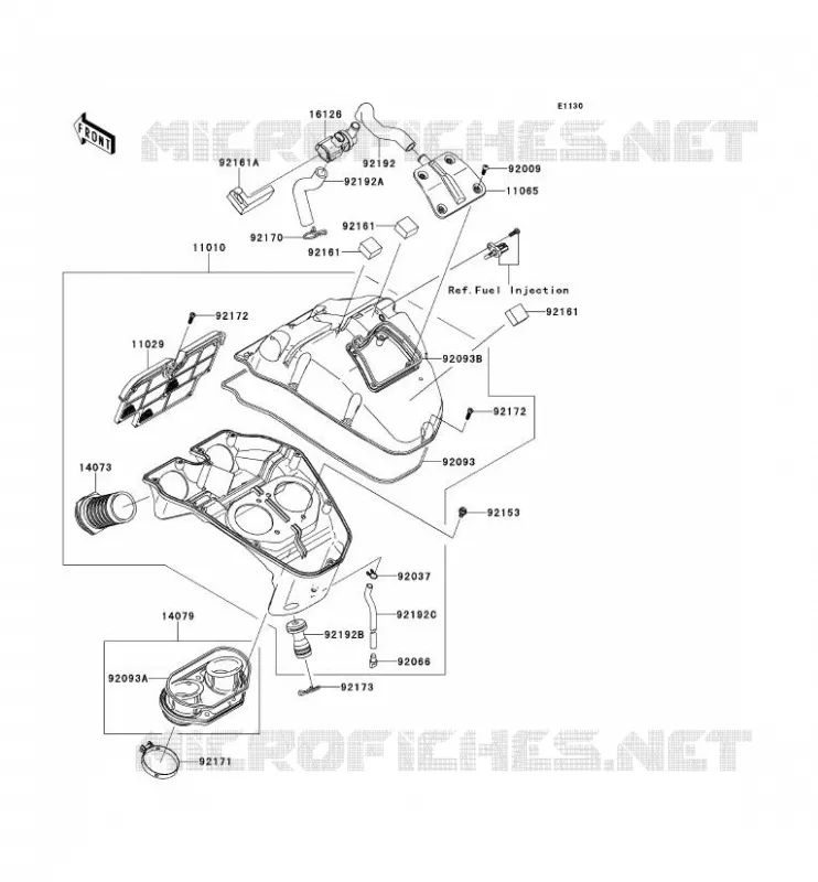 FILTRE A AIR Kawasaki MOTOS 650 2012 VERSYS 650  KLE650CCF