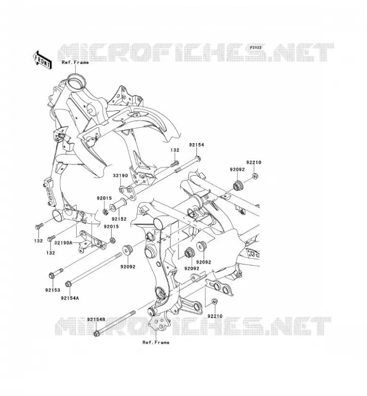 SUPPORT MOTEUR Kawasaki MOTOS 650 2012 VERSYS 650  KLE650CCF