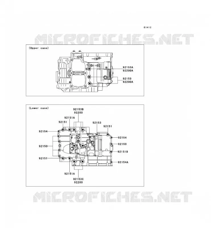 BOULON CARTER MOTEUR Kawasaki MOTOS 650 2013 VERSYS 650  KLE650CDF