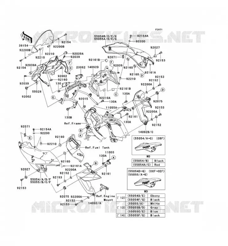 CARENAGE Kawasaki MOTOS 650 2013 VERSYS 650  KLE650CDF