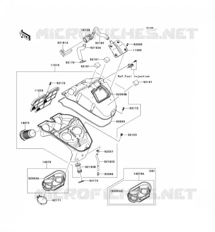 FILTRE A AIR Kawasaki MOTOS 650 2013 VERSYS 650  KLE650CDF