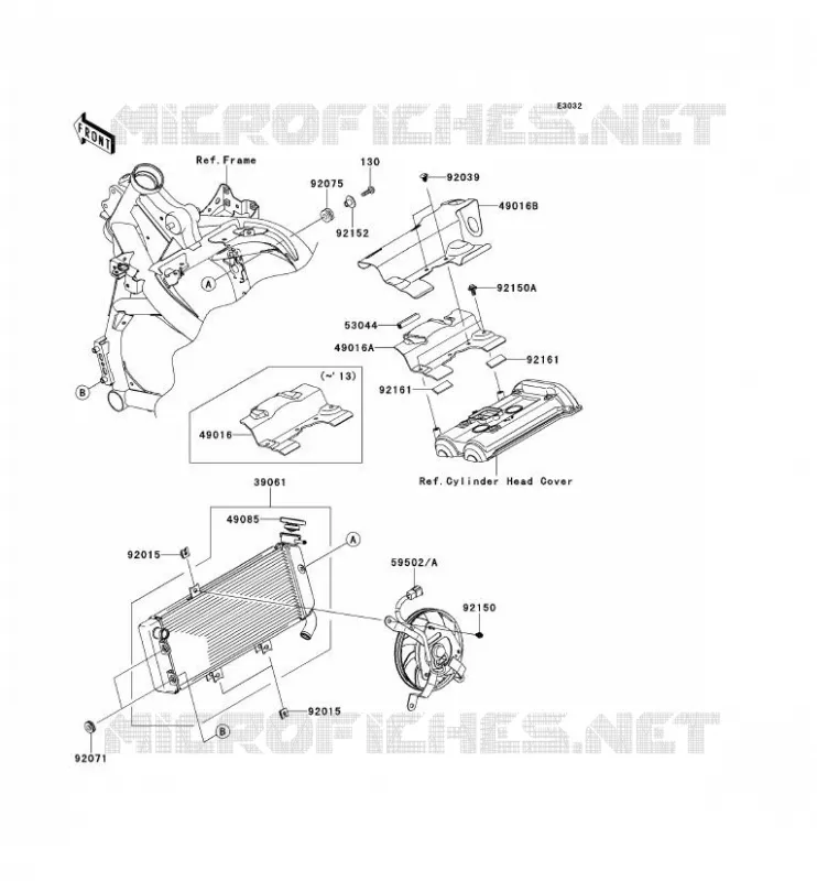 RADIATEUR Kawasaki MOTOS 650 2013 VERSYS 650  KLE650CDF