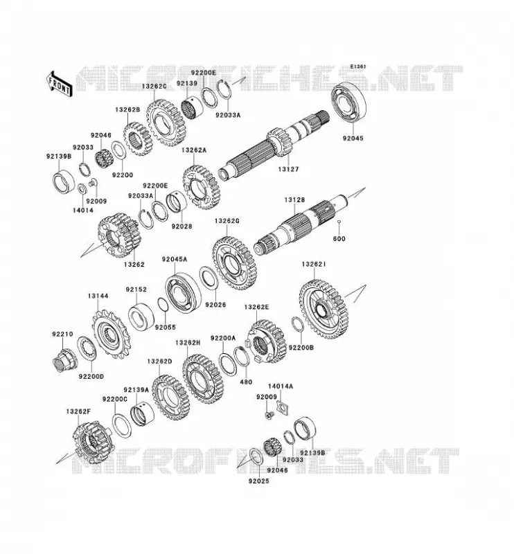 TRANSMISSION Kawasaki MOTOS 650 2013 VERSYS 650  KLE650CDF
