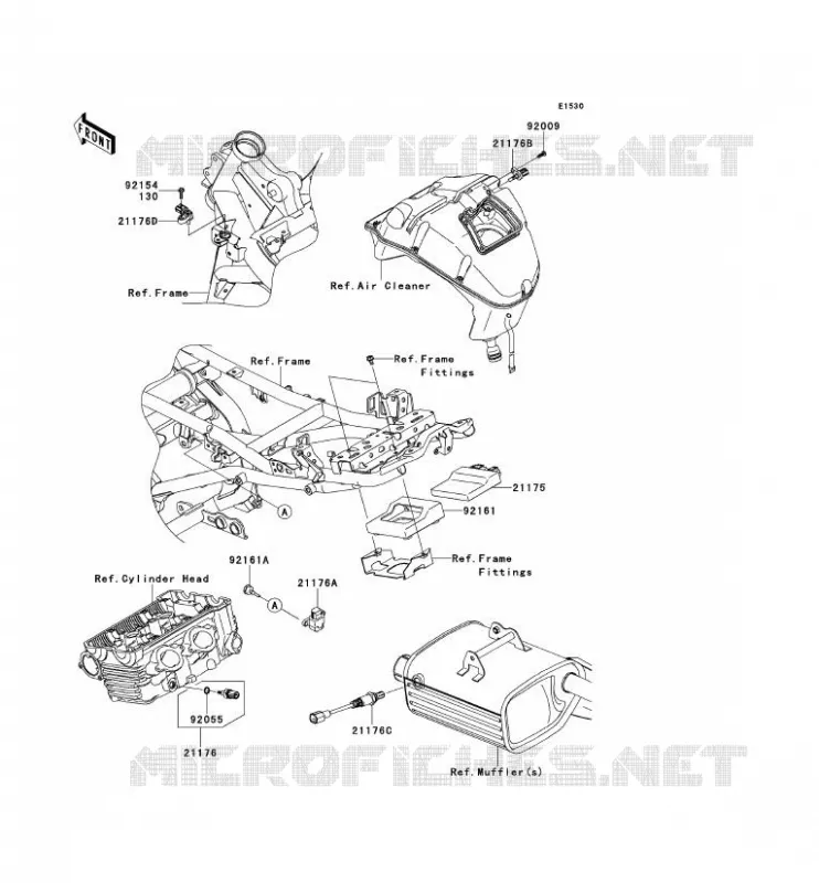 INJECTION CARBURANT Kawasaki MOTOS 650 2014 VERSYS 650  KLE650CEF