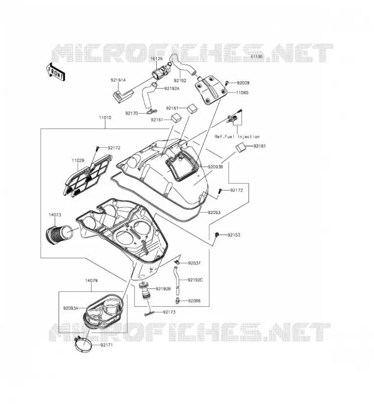 FILTRE A AIR Kawasaki MOTOS 650 2014 VERSYS 650  KLE650CEFK