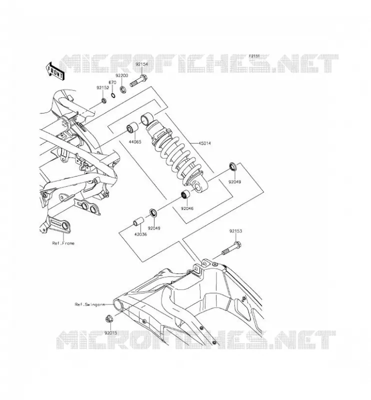 SUSPENSION/AMORTISSEUR Kawasaki MOTOS 650 2014 VERSYS 650  KLE650CEFK