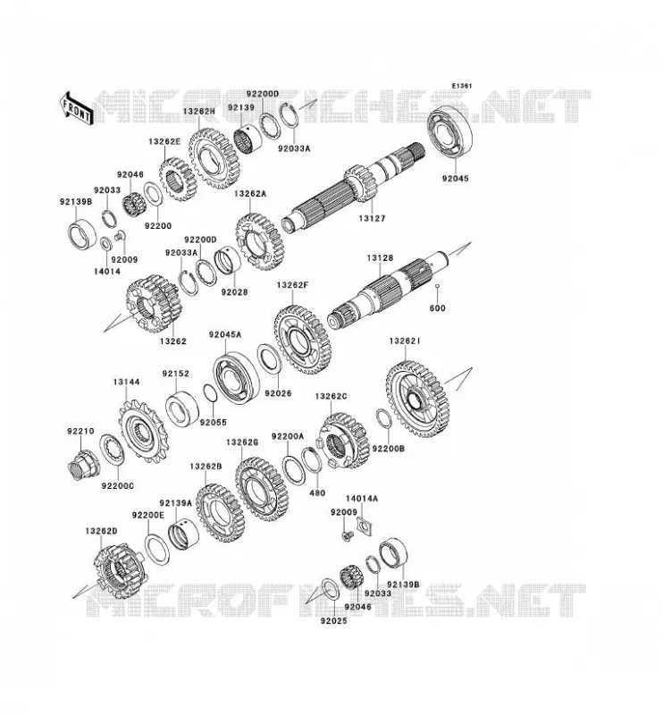 TRANSMISSION Kawasaki MOTOS 650 2010 VERSYS 650 ABS  KLE650DAF
