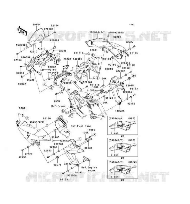 CARENAGE Kawasaki MOTOS 650 2011 VERSYS 650 ABS  KLE650DBF