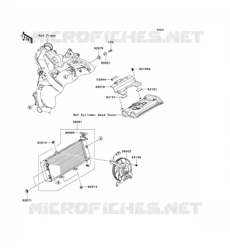 RADIATEUR Kawasaki MOTOS 650 2011 VERSYS 650 ABS  KLE650DBF