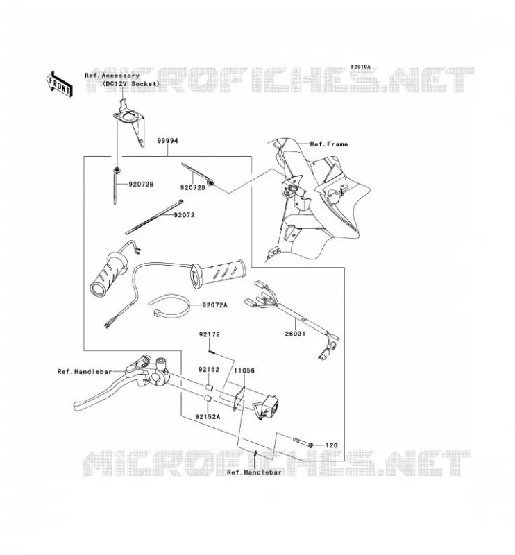 ACCESSOIRE (POIGNEES CHAUFFANTES) Kawasaki MOTOS 650 2012 VERSYS 650 ABS  KLE650DCF