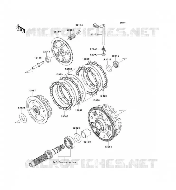 EMBRAYAGE Kawasaki MOTOS 650 2012 VERSYS 650 ABS  KLE650DCF