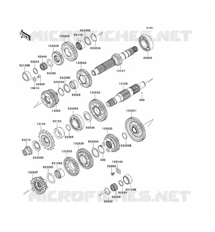 TRANSMISSION Kawasaki MOTOS 650 2012 VERSYS 650 ABS  KLE650DCF