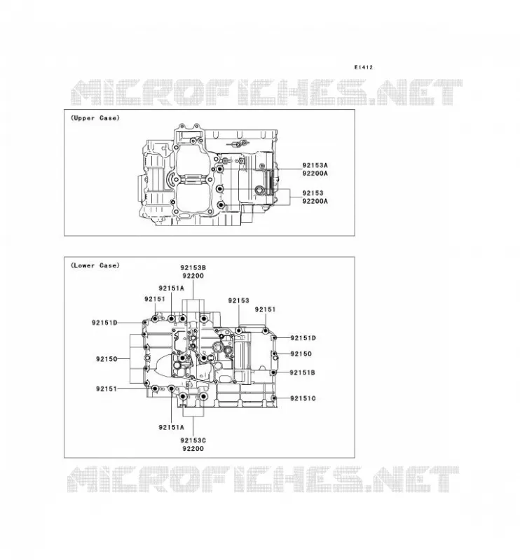 BOULON CARTER MOTEUR Kawasaki MOTOS 650 2012 VERSYS 650 ABS  KLE650DCF
