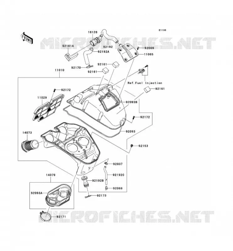 FILTRE A AIR Kawasaki MOTOS 650 2012 VERSYS 650 ABS  KLE650DCF
